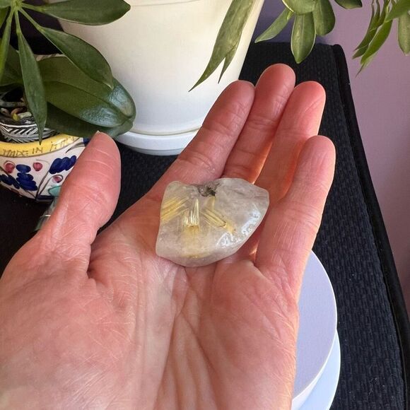 Golden Rutilated‎ Quartz Crystal Freeform (#4) - Picture 2 of 13